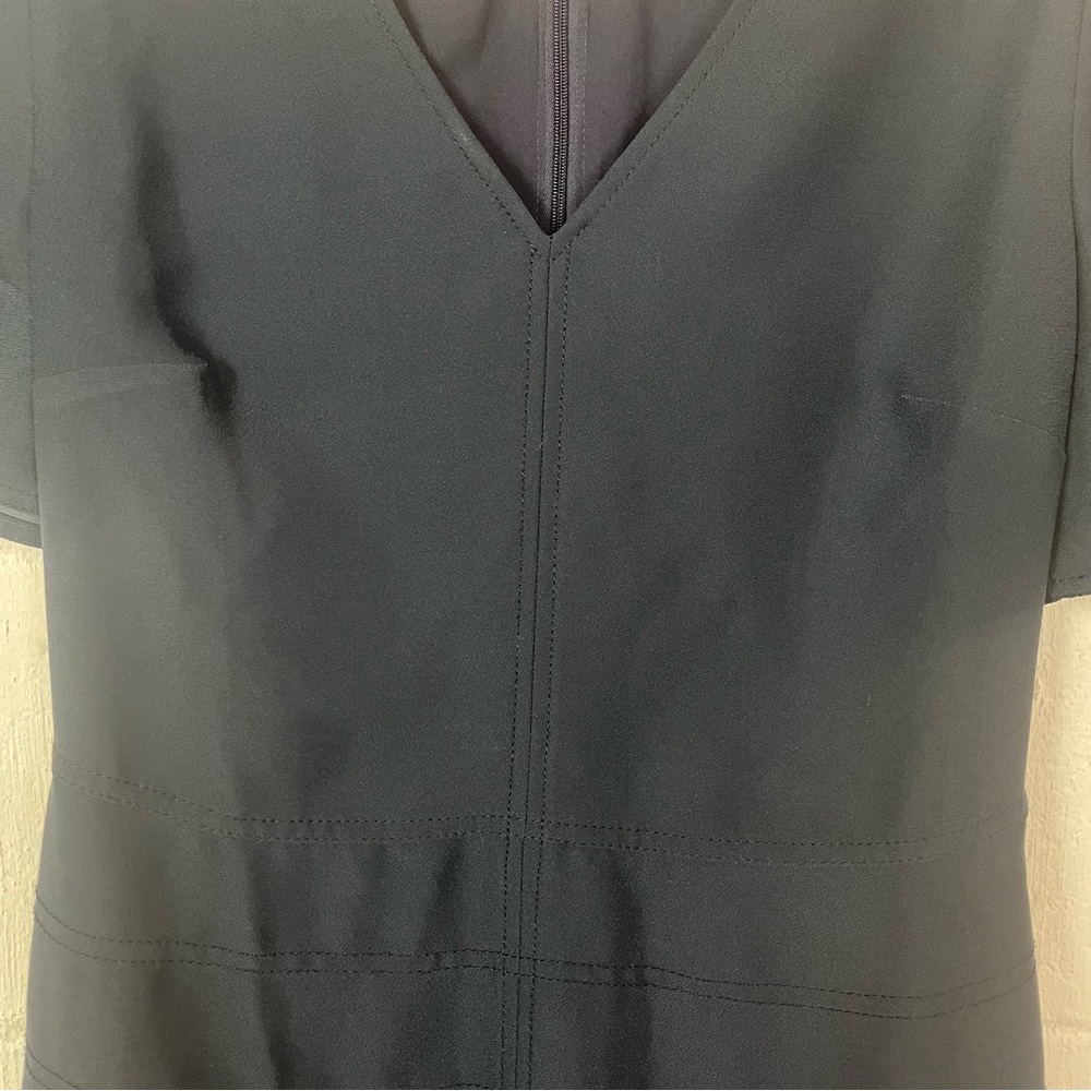 Banana Republic Black V-Neck Flutter Sleeve Dress - Picture 3 of 15